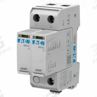 EATON Surge Protection Device: Two Phase, 480V AC, 2 Poles, 2 + Ground Wires, L-G/L-N/N-G, 480 V AC (MPN AGDN48020R). Key specifications — Voltage: 480V AC; Number of Wires: 2 Wires + Ground; Phase: Two; Modes of Protection: L-N; Max. Continuing Operating Voltage: 480 V AC; Voltage Protection Rating: 1500V (L-L, L-G, N-G); Short Circuit Current Rating: 200 kA; Filtering: No.