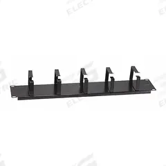 MONOPRICE Premium Cable Management: Horizontal, 1 U, Single Side Sides, 3 7/8 in Overall Wd, Black (MPN 7309). Key specifications — Color: Black; Includes: (5) Closeable D-Rings; Orientation: Horizontal; Brand: MONOPRICE; Material: Steel; Number of Sides: Single Side.