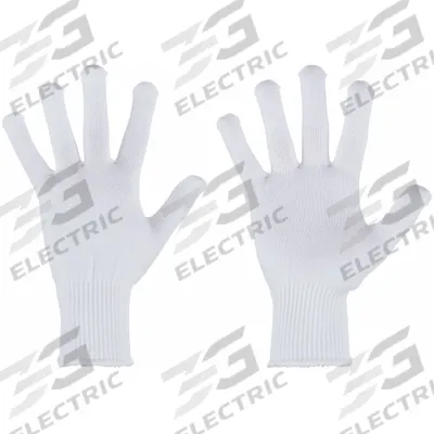 ACTIVARMR Knit Gloves: L ( 9 ), Uncoated, Uncoated, ThermoLite ( 13 ga ), White - Uncoated Gloves