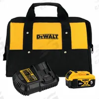DEWALT Battery and Charger Kit: 20V MAX*, 5 Ah, Battery Included, Charger Included, 20V DC (MPN DCB205CK). Key specifications — attr1278107: Not Oil-Resistant.