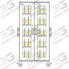 CAPSA HEALTHCARE Mobile Medical Cabinets: 36 in x 27 in x 78 in, 5 Shelves, 33 in Shelf Wd, White (MPN LPC-T2736-G-SLOT). Key specifications — Cabinet Color: White; Brand: CAPSA HEALTHCARE.