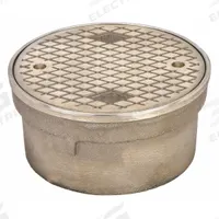 JAY R. SMITH MFG. CO Floor Cleanout: 6 in Overall Dia, 3 in Overall Ht, Nickel Bronze, Nickel Bronze (MPN 4890C04). Key specifications — Color: Bronze; Resistance Properties: Corrosion-Resistant; Brand: JAY R. SMITH MFG. CO; Finish: Nickel Bronze; Includes: Cleanout Body and Cover.