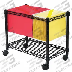 SAFCO Lateral File Cabinet: Black, 0 Drawers, 20 1/2 in Overall Ht, 24 in Overall Dp, Steel (MPN 5201BL). Key specifications — attr988670: Powder Coated; attr988694: Steel; attr988691: None; attr988652: SAFCO; attr988656: Black.