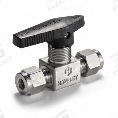 HAM-LET Manual Two-Way Ball Valve: 1/2 in, Stainless Steel, Straight - Straight-Body Stainless Steel Ball Valves