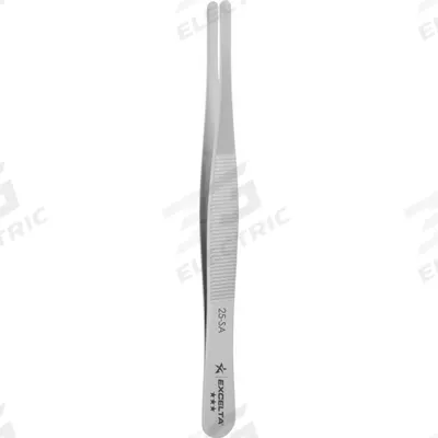 EXCELTA Tweezers: Stainless Steel, Point, Straight Tip - Small Parts Handling Tweezers