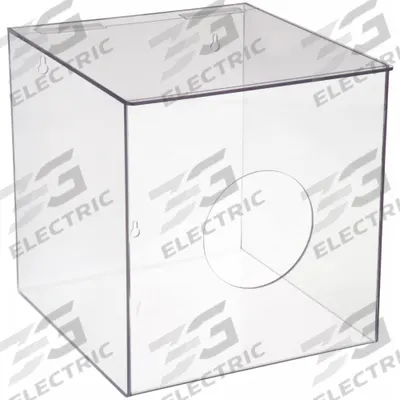 CONDOR Protection Dispenser: Table/Wall, 9 3/4 in x 10 5/8 in x 10 1/4 in, PETG - Hinged Top Dispensers for Bulk Protective Clothing
