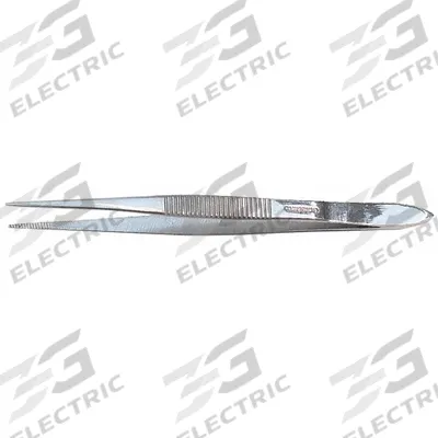 EMI Splinter Forcep: Stainless Steel, 4 1/2 in Overall Lg - Metal Medical Tweezers