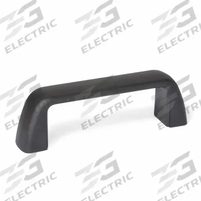 JW WINCO Pull Handle: Threaded Holes, Plastic, Black, M6 Screw Size, 0.31 in - Standard Pull Handles