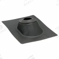 16"H 12"W ThrmPlsc Roof Vent Pipe Flshng: For Pitched Roof, Rectangular Base, For 1 Pipes, Rubber (MPN 11911). Key specifications — Top Opening: Open; Material - Collar: Rubber; Brand: OATEY.