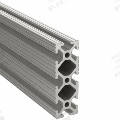80/20 T-Slot Framing Extrusion: 10 Series, 6 ft Lg, 3 in x 1 in, Silver, Triple - Rectangular Grooved Inch Profiles