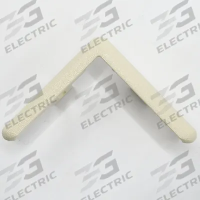 ACROVYN End Cap: End Cap, PETG, Almond, 3 in Leg Wd, 1/4 in Overall Ht, For 90° Angle - PETG Clip-On Corner Guard Caps