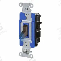 HUBBELL Wall Switch: Toggle Switch, Single Pole, Maintained, Brown, 120/277V AC, 15 A (MPN HBL1201STIL). Key specifications — Illuminated: Yes; Voltage Rating: 120/277V AC.