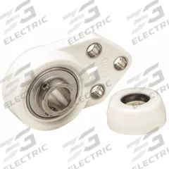 NTN 3 Bolt Flange Bearing: Radial Ball, 1 in Bore, Polymer, Set Screws, 2 3/4 in Lg, 2 13/64 in Wd (MPN SUCFBL205-16C0FG1). Key specifications — Bore Type: Cylindrical; Brand: NTN; Lubricant Material: FDA/USDA-H1 Solid Grease; Mounting Bolt Size: 3/8 in; System of Measurement: Inch; Included Bearing Cap: Open Cap.