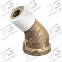APPROVED VENDOR Metal Pipe Elbow: 45° Elbow, 1 1/2 in x 1 1/2 in, Class 125, None Brass, PTFE (MPN ZUSA-PF-10689). Key specifications — Brand: APPROVED VENDOR; Maximum Operating Pressure: 200 psi.