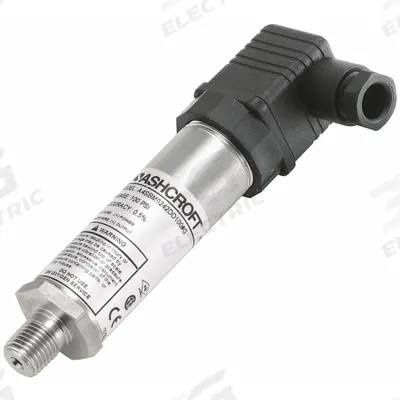 ASHCROFT Pressure Transmitter: -15 psi to 15 psi, 4 to 20mA DC, Hirschmann Form A DIN 43650-A - Intrinsically Safe with DIN 43650 Form A Connector