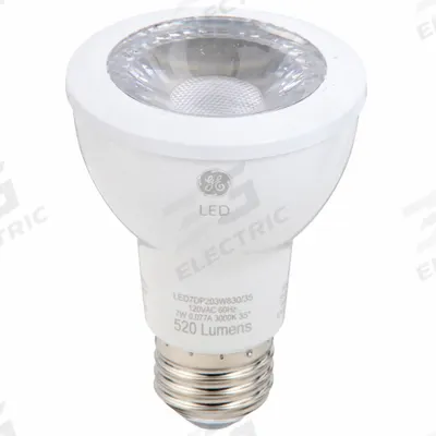 GE LAMPS Compact LED Bulb: LED, PAR20, Medium Screw (E26), 7 W Watt, 3000K - Parabolic Aluminized Reflector (PAR) Lamps