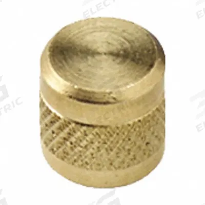 PRO-SET Access Valve Cap: 1/4 in Female SAE Right-Hand, 4 1/2 in Overall Ht, Brass - Caps for Access Valves