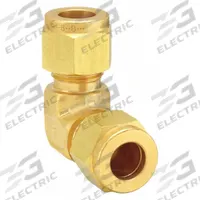 PARKER Compression Fitting Elbow: 3/8 in OD x 3/8 in OD Size, Compression x Compression, Brass (MPN 6-6 EBZ-B). Key specifications — attr1196838: CPI™; attr1196811: PARKER; attr1196829: CPI(TM).