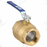 MILWAUKEE VALVE Manual Two-Way Ball Valve: 2 in, Brass, Straight, FNPT x FNPT, Full Port Ball Port (MPN BA-475BMS 2). Key specifications — Brand: MILWAUKEE VALVE; Handle: Memory Stop Locking Lever.