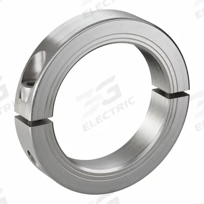 RULAND MANUFACTURING Shaft Collar: 2-Piece, Metric, Round, Clamp-On, 70 mm Bore Dia - Stainless Steel Shaft Collars