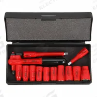 WIHA Socket Wrench Set: 1/4 in Drive Size, 13 Pieces, 5 to 14 mm Socket Size Range, (10) 6-Point (MPN 31391). Key specifications — attr1204555: WIHA; attr1206530: 5-1/2 in Round Head Ratchet; attr1227475: 1/4 in; attr1204546: (10) 6-Point; attr1206529: 5 to 14 mm.
