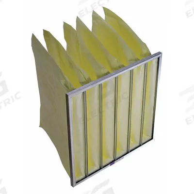 KOCH Pocket Air Filter: 24 in x 24 in x 22 in, MERV 15, Yellow, Polyester - MERV 15 Pocket Air Filters