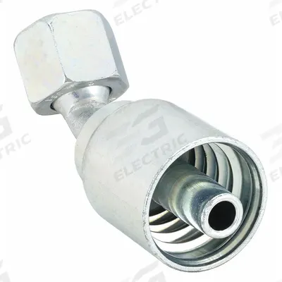 Parker Hydraulic Crimp Fitting: Steel x Steel, 45° Elbow, -8 For Hose Dash Size - Parker Crimp Hydraulic Hose Fittings with ORS Connection