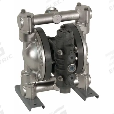 Dayton Double Diaphragm Pump: 316 Stainless Steel, 1 in, Tri-Clamp, 32 gpm - FDA-Compliant AODD Pumps