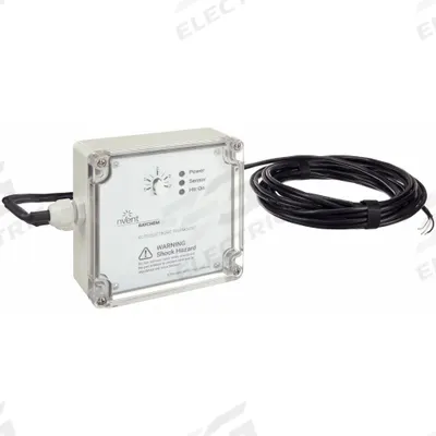 RAYCHEM Line Volt Electronic Tstat: Heat Only, Heat-Off, 30° to 110°F, Exposed Dial/Push Buttons - Analog Thermostats
