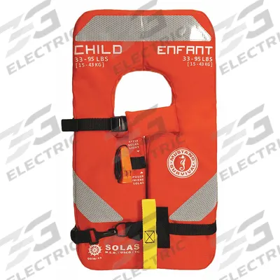 MUSTANG SURVIVAL Life Jacket: Orange, Type I, 26 lb Buoyancy, SOLAS-Grade Reflective - Reflective Foam Personal Flotation Devices