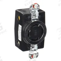 HUBBELL Locking Receptacle: Non-NEMA, Black, 120/208V AC, 30 A Current Rating, 4 Poles, 4 Wires (MPN HBL3430). Key specifications — Brand: HUBBELL.
