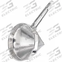 CRESTWARE Mesh Strainer: 1⁄16 in Mesh Size, 22 in Overall Lg, Stainless Steel (MPN CCS10F). Key specifications — Material: Stainless Steel; Brand: CRESTWARE; Handle Material: Stainless Steel; NSF Certified: No; Mesh Size: 1⁄16 in.