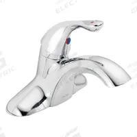 DELTA Low Arc Bathroom Faucet: Delta Commercial, Brass, Chrome Finish, 1.2 gpm Flow Rate, Centerset (MPN 501LF-HDF). Key specifications — Includes: 4" Spaced Copper Supply Tubes with 1/2" IPS fittings; Brand: DELTA; Series: Delta Commercial.