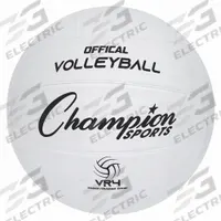 CHAMPION SPORTS Volleyball: Black/White, 8 1/4 in Overall Dia, Official Size and Wt (MPN VR4). Key specifications — attr990165: Volleyball; attr990150: Black/White; attr1029681: Rubber; attr990167: Official Size and Weight; attr991583: CHAMPION SPORTS.