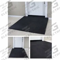 SAFERESIDENTIAL RAMPS Door Ramp: 57 in Lg, ADA Compliant, Black (MPN SRR2450). Key specifications — Brand: SAFERESIDENTIAL RAMPS.