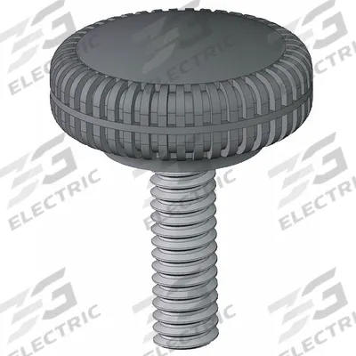 INNOVATIVE COMPONENTS Hand Knob: Knurled, Plastic w/ Steel Thread, 1/4"-20 Thread, 1.5 in Thread Lg - Knurled Knobs with Threaded Stud