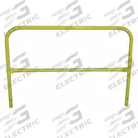 GARLOCK SAFETY SYSTEMS Guardrail: 5 ft x 3 3/8 ft, 18 3/4 in Mid-Rail Ht, Permanent, Guardrail (MPN 402337S). Key specifications — Fold-Down Capable: No; Guardrail Component: Guardrail; Material: Steel; Color: Yellow; For Use With: 155160; Installation Type: Permanent; Sub-brand: RailGuard 200(TM); Brand: GARLOCK SAFETY SYSTEMS.