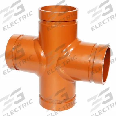 GRUVLOK Metal Pipe Cross: Cross, 1 1/4 in x 1 1/4 in x 1 1/4 in x 1 1/4 in, Carbon Steel - Grooved Pipe Fittings
