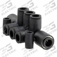 LEGRIS Push-Fit Tee Fitting: 1/4 in OD x 1/4 in OD x 1/4 in OD Size, Fiberglass-Reinforced Nylon (MPN 3306 56 56). Key specifications — Brand: LEGRIS.