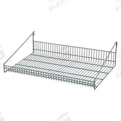 METRO Shelf: 29 1/4 in x 19 3/8 in x 7 3/4 in, 50 lb Load Capacity, Steel, Epoxy Coated - Shelves for Wire Grid Panels