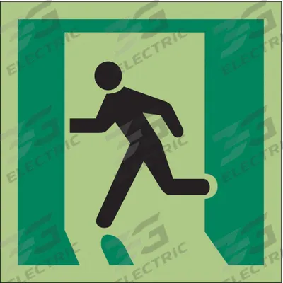 IMO (International Maritime Organization) Safety Sign: Vinyl, Adhesive Sign Mounting - Square Exit Left Symbol Signs