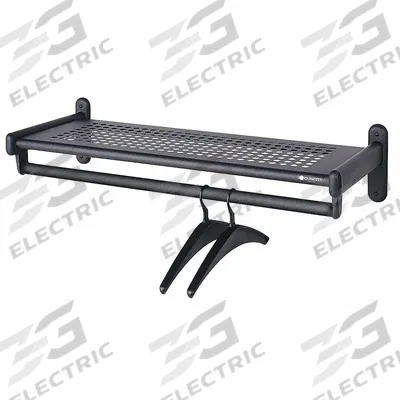 QUARTET Wall-Mount Garment Rod: Rod Design (No ) Hooks, 6 in Overall Ht, 48 in Overall Wd - Wall-Mount Coat Hooks