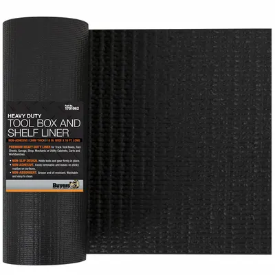 BUYERS PRODUCTS Toolbox Liner: Shelf Mat, Truck Boxes/Van Shelving, 16 ft Lg (In.) - Truck Box Shelf Mats