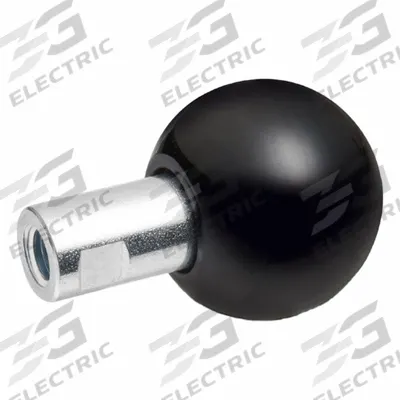 JW WINCO Revolving Ball Knobs: Ball, Plastic w/ Steel Thread, M6 Thread, 15 mm Thread Lg - Revolving Ball Knobs with Threaded Hole