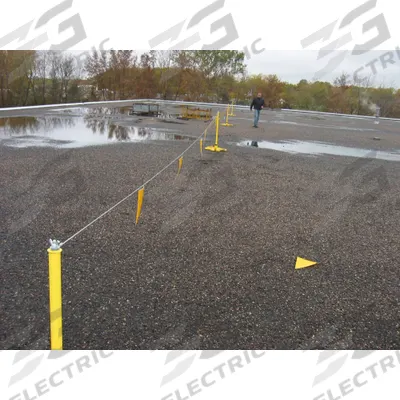 GARLOCK SAFETY SYSTEMS Warning Line System: 100 ft Line Lg, 3 3/8 ft Ht - Warning Line System Kits