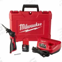 MILWAUKEE Soldering Iron Kit: 90 W, 750°F, Chisel/Conical Tip, 0.02 in Tip Wd, Soldering Iron Kit (MPN 2488-21). Key specifications — Manufacturer Part Number: 2488-21; Temperature Adjustment: Fixed; Brand: MILWAUKEE; Battery Type: M12 REDLITHIUM – Included.
