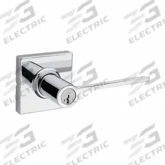 KWIKSET Door Lever Lockset: Office Lever Locksets, Chrome, ADA Compliant (MPN 405LRL-SQT-26-SMT-6AL-RCS). Key specifications — attr1024149: Not Ligature-Resistant; attr1011488: KWIKSET; attr1011524: No Message; attr1011506: Rose; attr1011485: Yes; attr1059461: Bright Chromium-Plated : Zinc.