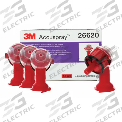 3M Red Head Refill: Repl Needles, Nozzles & Caps for Air Sprayers, Atomizing Head - Replacement Needles, Nozzles & Caps for Air Sprayers