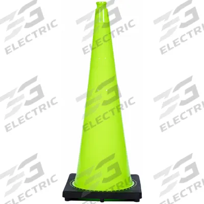 APPROVED VENDOR Traffic Cone: MUTCD/NCHRP-350, 36 in Cone Ht, Green, Non-Reflective, PVC - Traffic Cones for Roadway Use