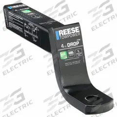 REESE Ball Mount: IV, 1 in Compatible Ball Shank Dia, Ball Mounts Ball Mount, 12 11/16 in Overall Lg (MPN 40344). Key specifications — Material: Steel; Vehicle Class: IV; Brand: REESE; Features: Quick Connection to The Receiver; Finish: Powder Coated; Resistance Properties: Corrosion-Resistant.